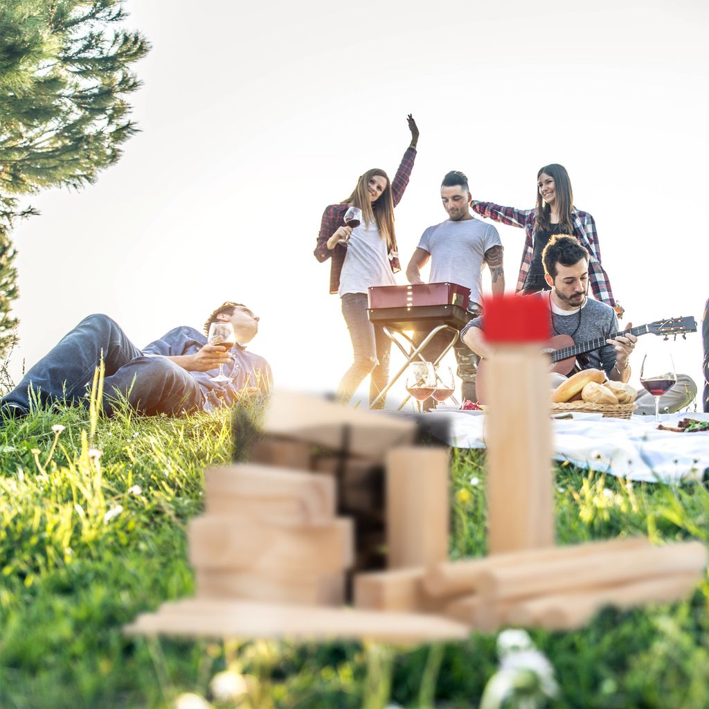 relaxdays Kubb Wikingerspiel Wurfspiel Produktbild 3