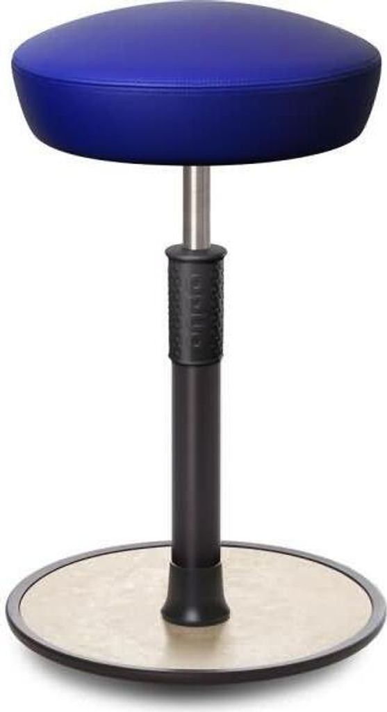 Sitz- Stehhocker Free Tall Hutsitz Boxmark Leder Blau schwarz /cremeweiß.
