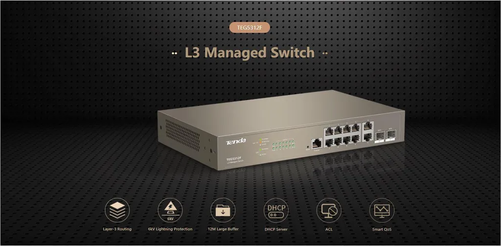 Switch Tenda TEG5312F L3 Gigabit 10 Porte | Prezzo Prestazioni Top