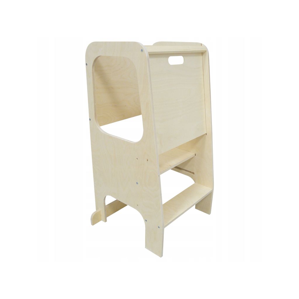 Montessori Lernturm für Kinder | Höhenverstellbarer Küchenhelfer | Stabil & Sicher | Holztritt für Kleinkinder | Learning Tower | Kitchen Helper