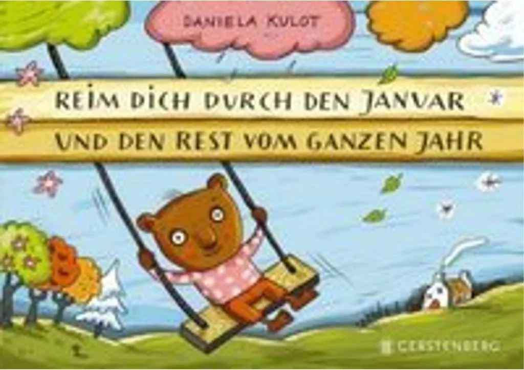 Calendrier poétique annuel sous forme de livre de rimes créatif en herbe