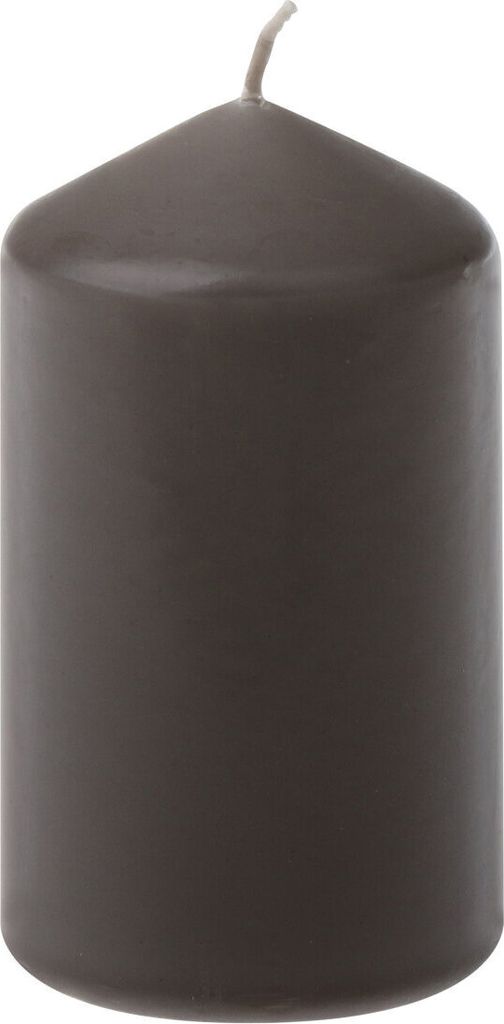 Stumpenkerzen Grau 100/57 mm, 12 Stück Steinhart Kerzen in RAL-Kerzen Güte Qualität