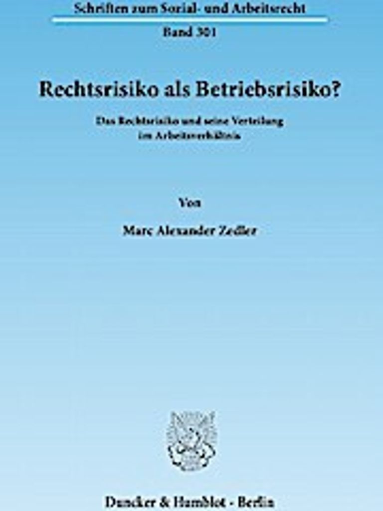Zedler, M: Rechtsrisiko als Betriebsrisiko?