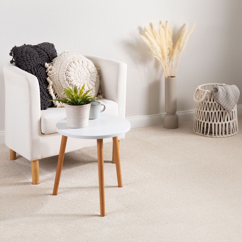 Steffensmeier Teppichboden Pisa Meterware | Auslegware für Kinderzimmer Wohnzimmer Schlafzimmer | Beige, Größe: 200x500 cm