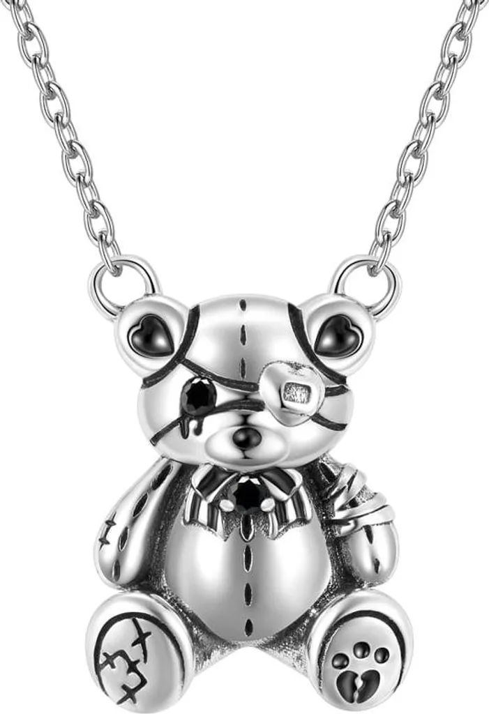 Collana con Ciondolo Orsetto Argento 925 - Un Regalo dal Cuore