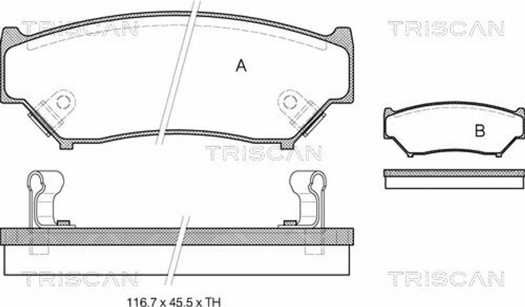TRISCAN Bremsbeläge Bremsklötze VORNE 8110 69001
