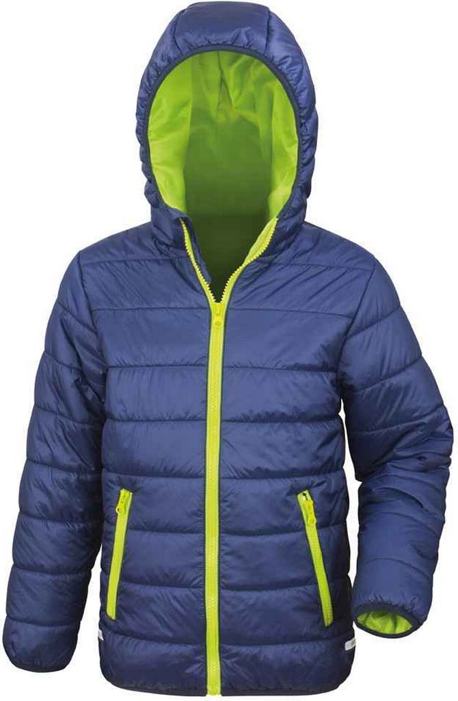 Result Core - Steppjacke für Kinder PC5471 (146-152) (Marineblau/Limone)