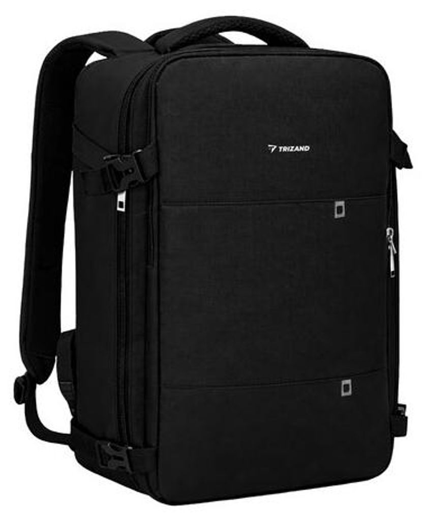 Trizand 27615 Zaino da viaggio 40 x 20 x 25 cm, USB, nero Immagine del prodotto 
