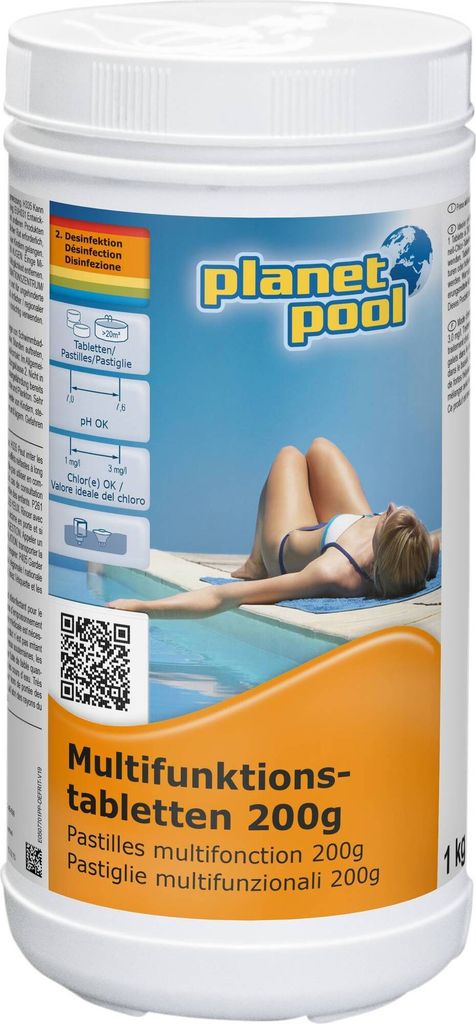 Planet Pool - Langzeit-Multifunktions-Tabletten 200 g, 1 kg Produktbild 