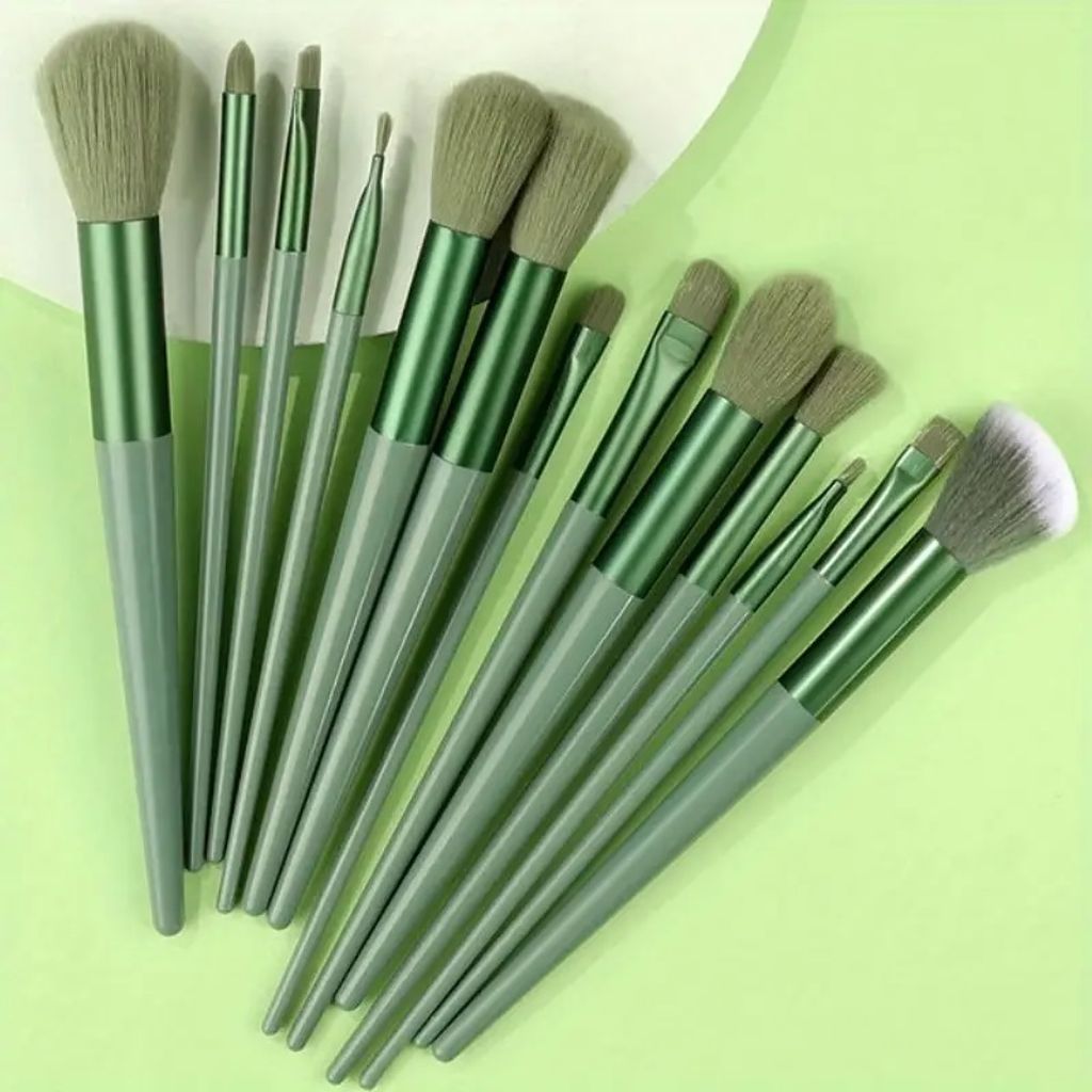 CL-30547 Make-up-Pinsel Set in Grün – Hochwertig KP30547