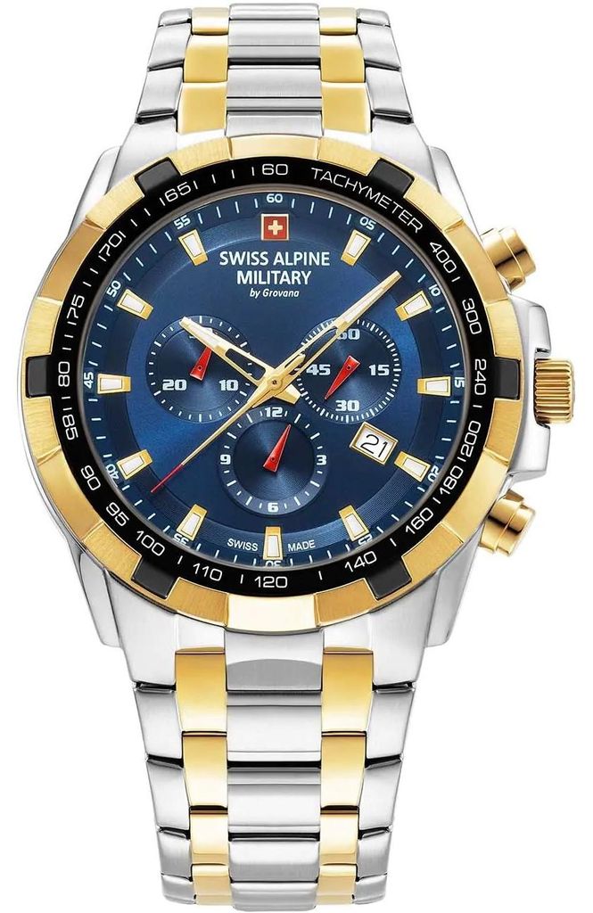 Swiss Alpine Military Herren Armbanduhr Chronograph bicolor Produktbild 
