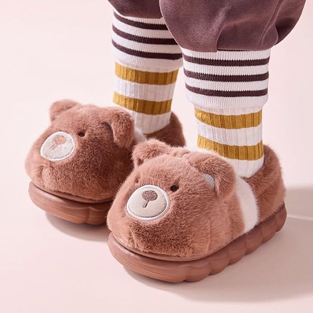 Kinder Kleinkind Hausschuhe Jungen Mädchen Flauschige Produktbild 5