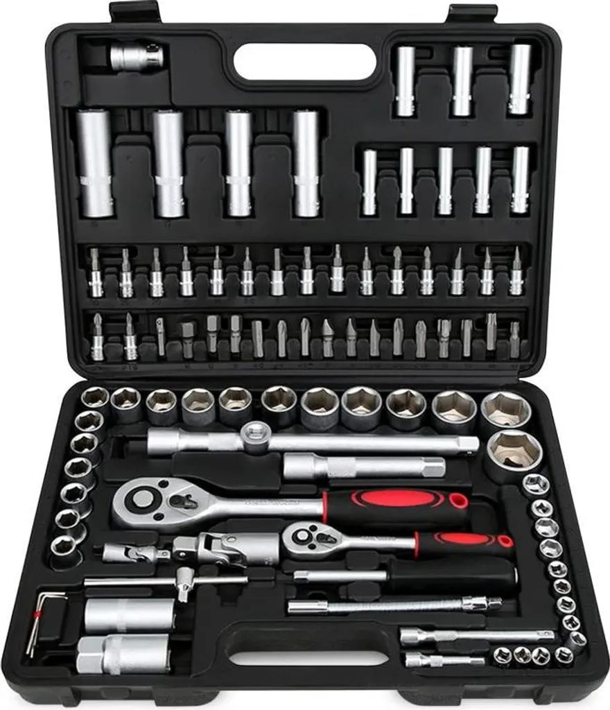 Mallette outils 94 pièces Schwartzmann94 avec douilles chrome-vanadium