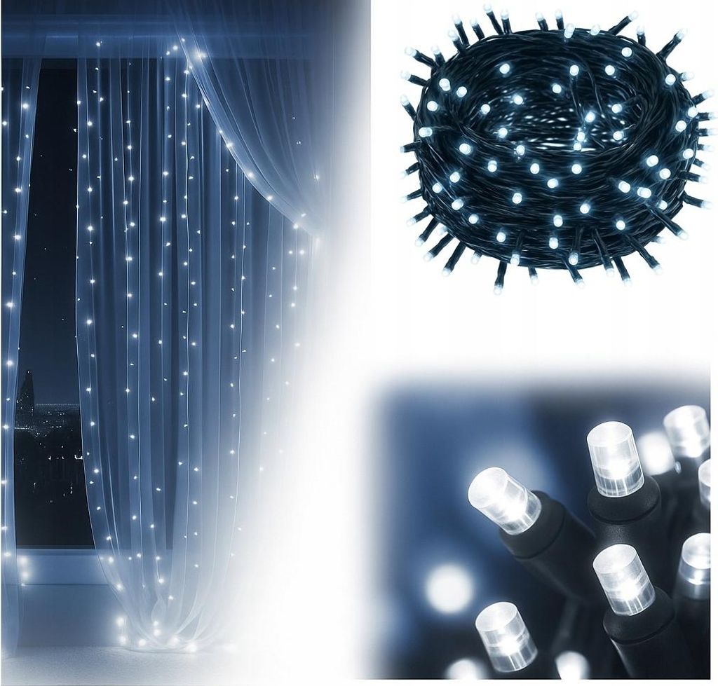 Weihnachtslichter - 30 M - 500 Led - Kaltweiß - Innendekoration