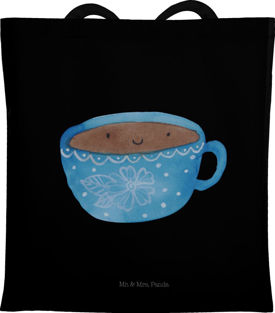 Mr. & Mrs. Panda Schultasche Kaffee Tasse - Schwarz - Geschenk, Geschmack, Glücklich, Einkaufstasche, Laptoptasche, Tasche, Lustige Sprüche, Genu...
