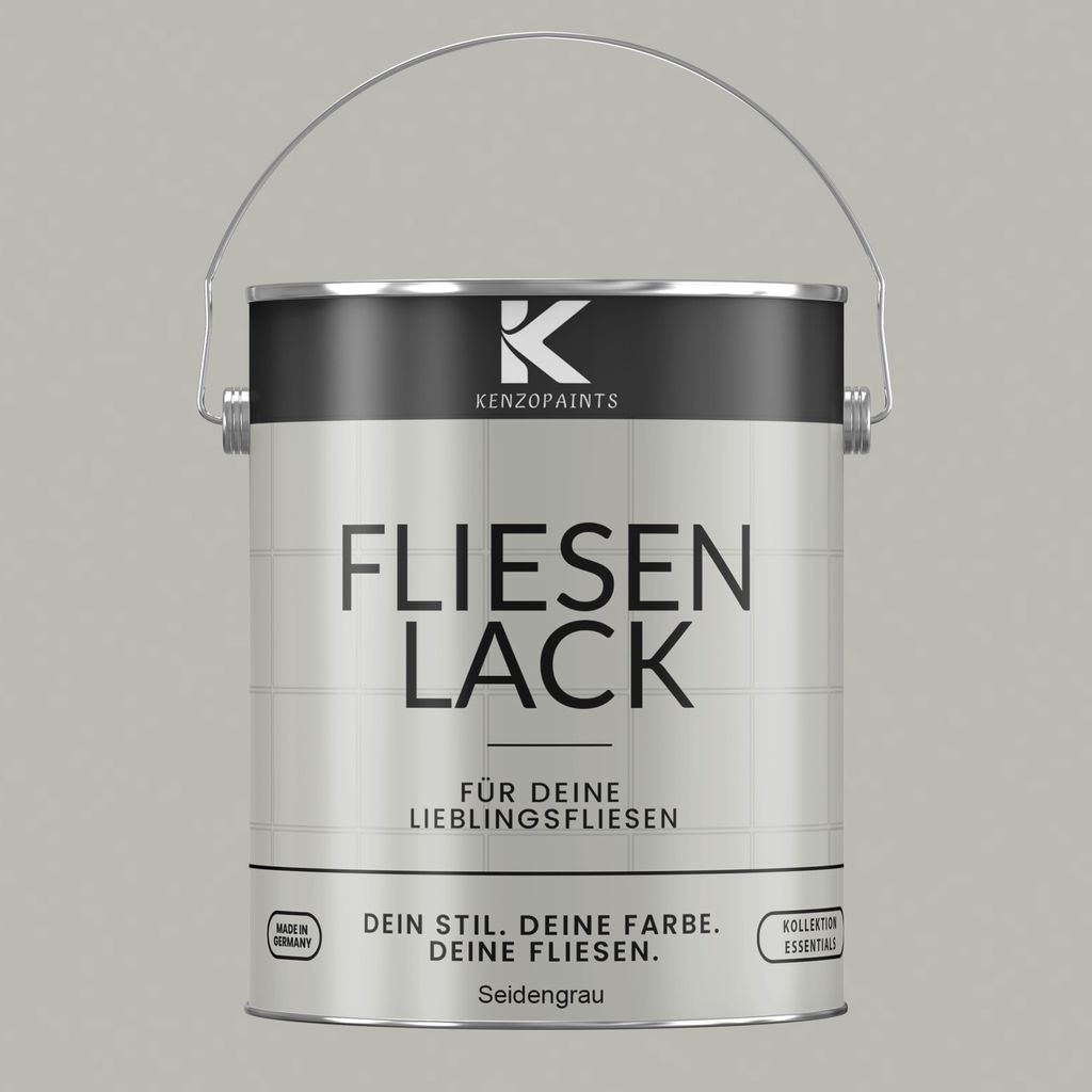 Kenzopaints 2,5Liter Fliesenlack Fliesenfarbe - Seidengrau (RAL 7044)