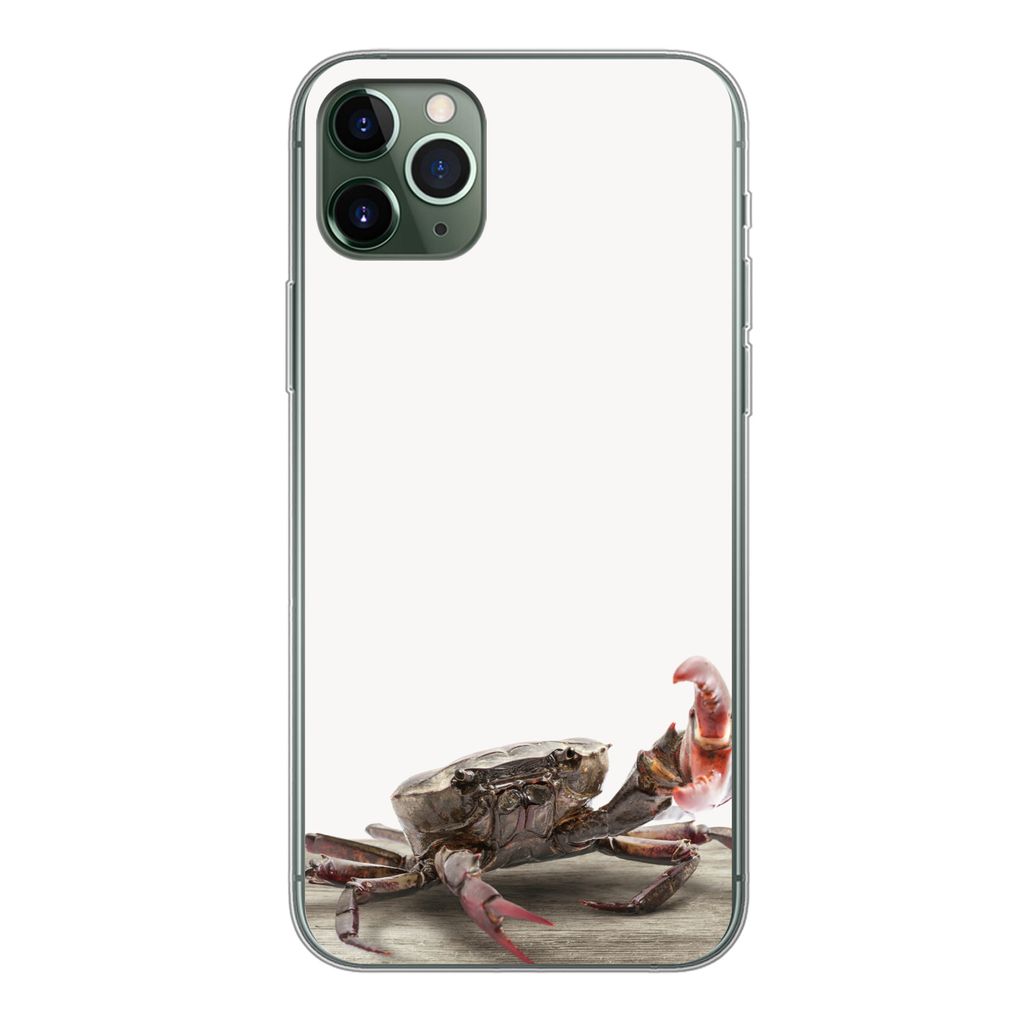 MuchoWow Handyhülle Schutzhülle Hülle für iPhone 11 Pro Max Kinder - Krabbe - Meerestiere - Jungen - Mädchen - Kinder Silikon Softcase Handy...