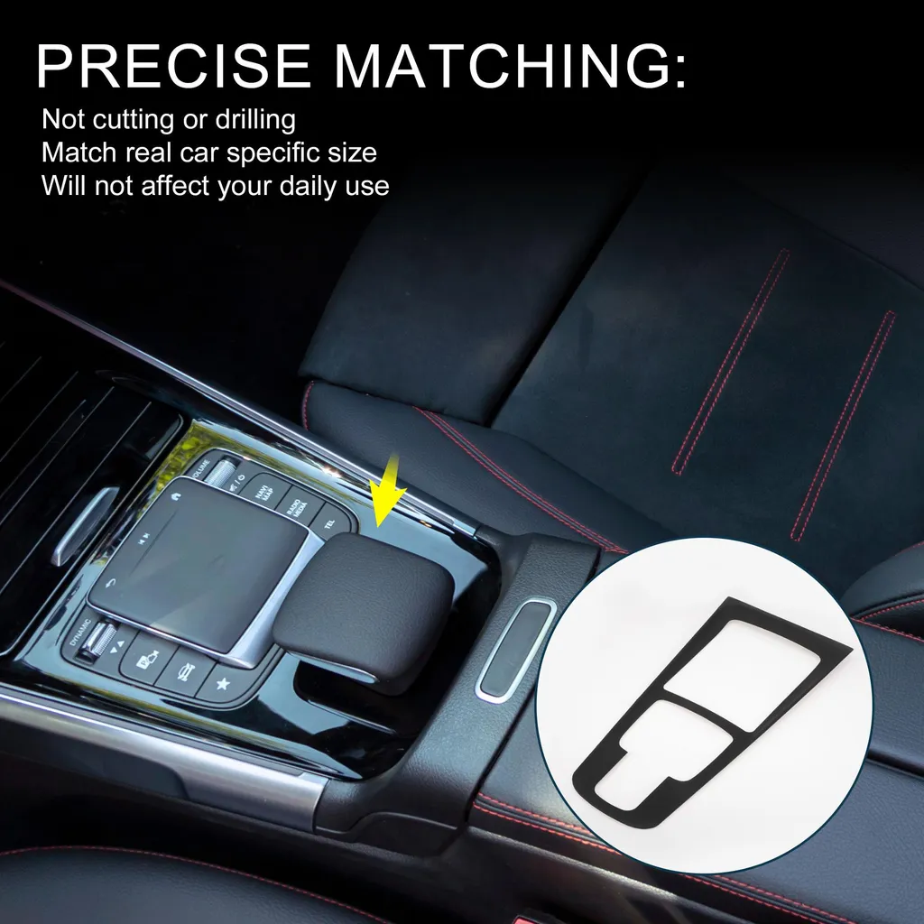 Sticker Console Centrale Simili Cuir Noir Mercedes GLA GLB EQA EQB - 4