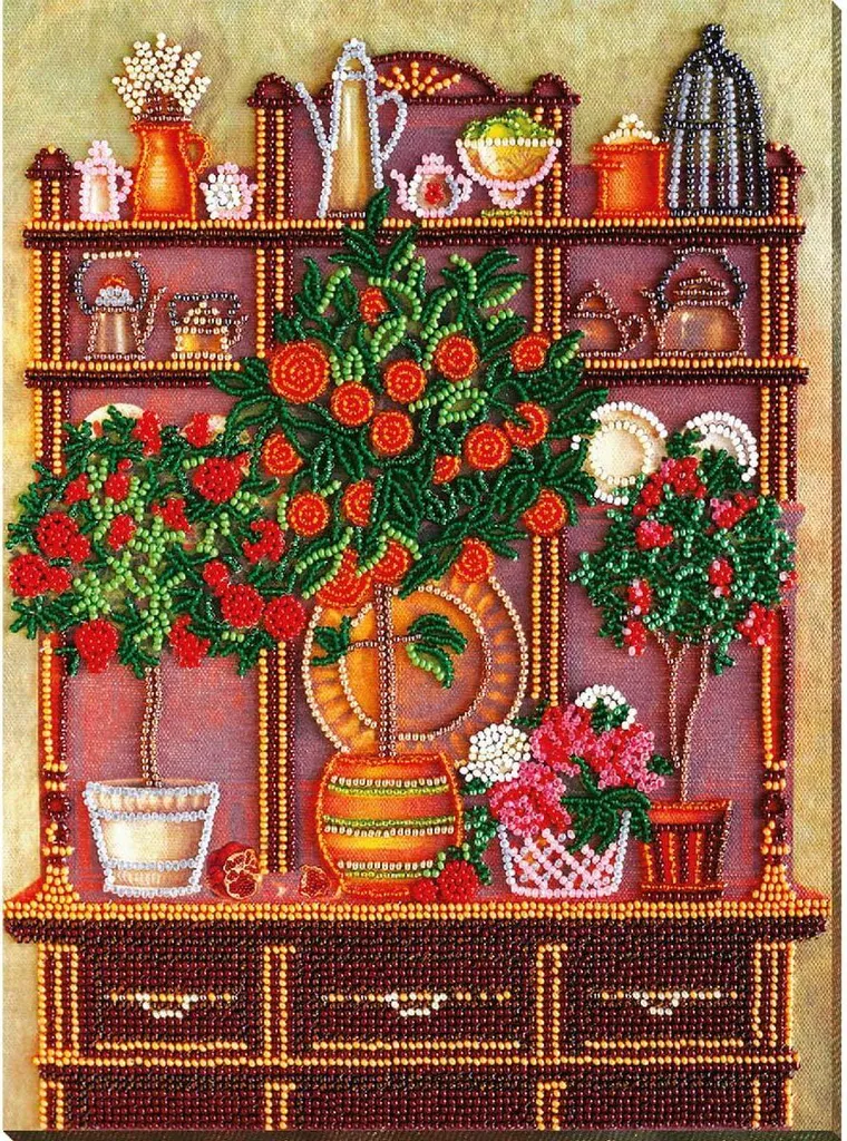 Crea il Tuo Quadro Buffet Sala da Pranzo - Kit Ricamo Abris Art 30x23 - 1