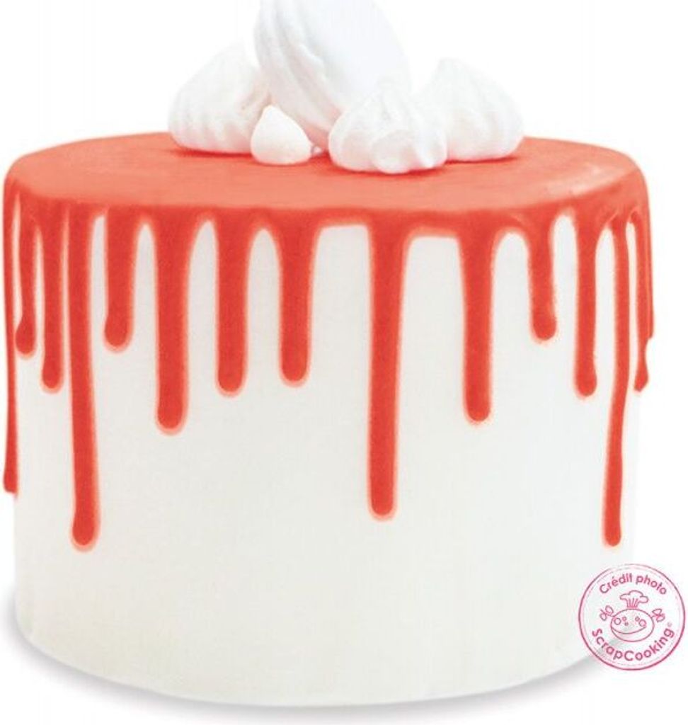 ScrapCooking 190379, Rot, Tube, Sugar, vegetable oil (palm, shea), skimmed MILK powder, emulsifier: SOJA lecithin, salt,..., Store away from light ...