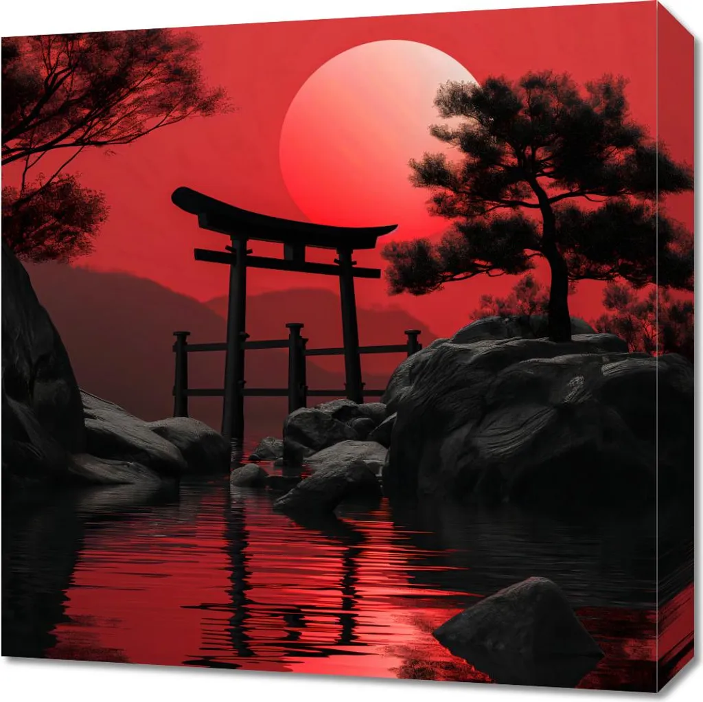 Decorazione Parete Tempio presso Cisza - Quadro Moderno 50x50