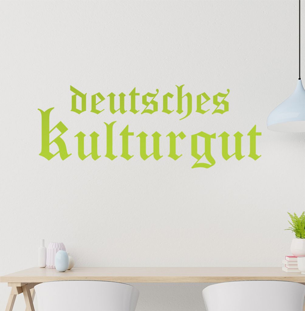 KIWISTAR Deutsches Kulturgut alte Schrift Text Wandtattoo in 6 Größen - Wandaufkleber Wall Sticker - Dekoration, Küche, Wohnzimmer, Schlafzimmer...