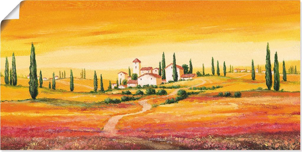 ARTland Poster Traumhafte toskanische Landschaft Größe: 150x75 cm