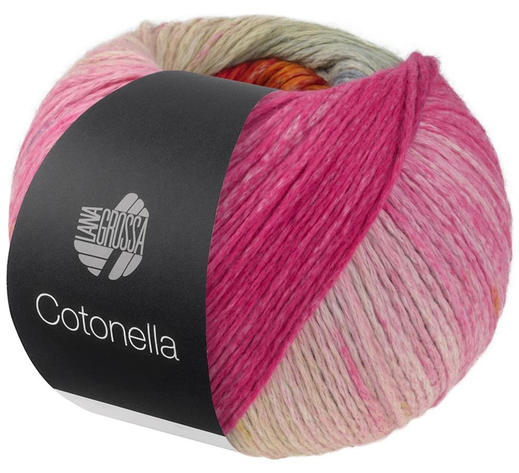 Lana Grossa - Cotonella 0019 camel pink fuchsia rotviolett Produktbild 