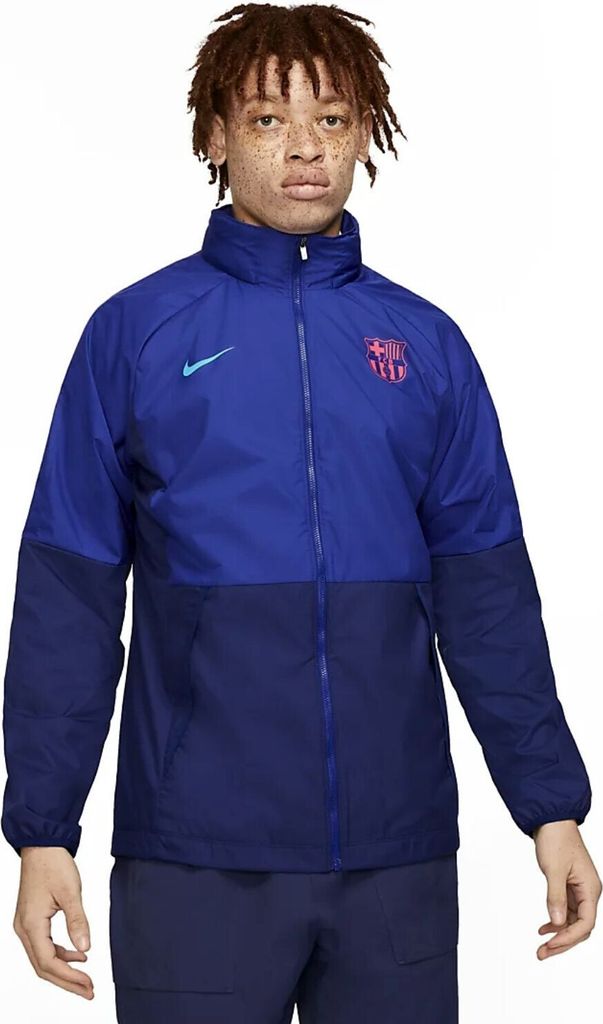 Jacke NIKE F.C. Barcelona Grafik Fußball Blau Blau XL