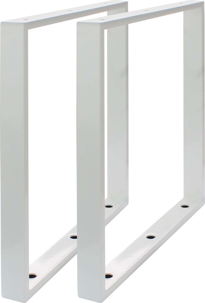 Natural Goods Berlin Regal RAHMEN, Regalhalterung, Regalträger, Wandregal, Wandkonsole, Weiß, 2 Stück