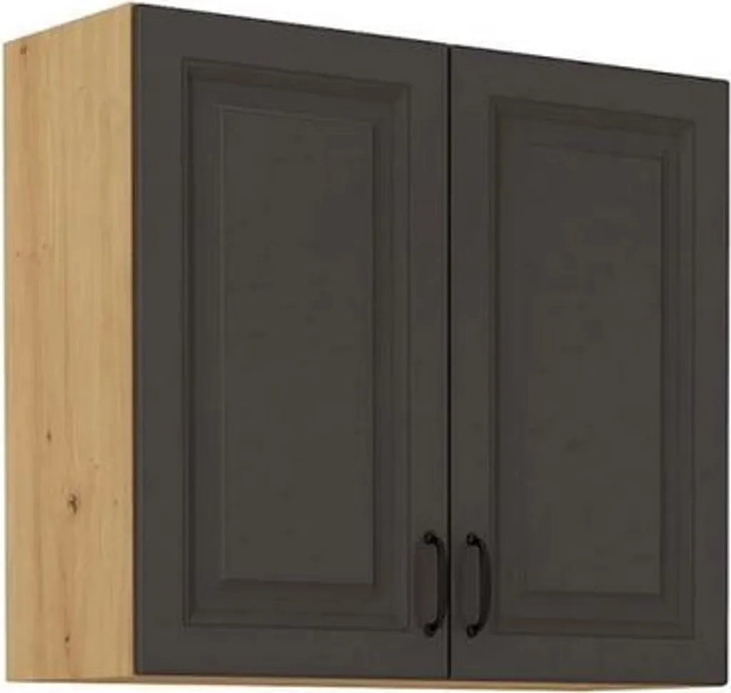 Mobile cucina superiore 80 cm FRYZIA - rovere artigianale / grafite