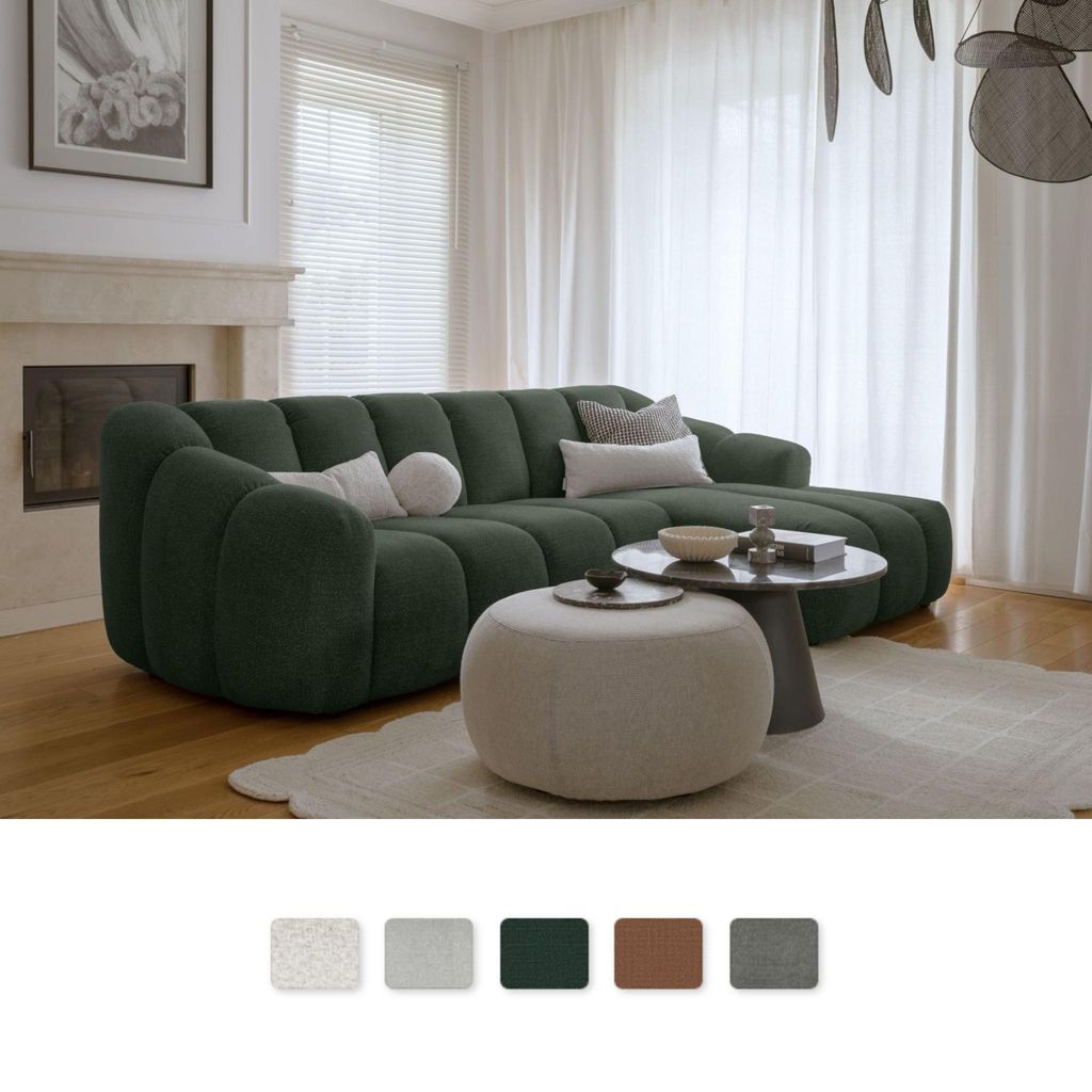 MIUFORM Shell S Sofa Armlehne RECHTS - 255x165 cm - Dunkelgrün - Modulsofa Couch