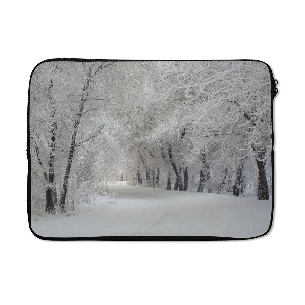MuchoWow Laptop Hülle 13 Zoll Bäume - Schnee - Winter Laptoptasche - Laptophülle - Sleeve - Rundumschutz