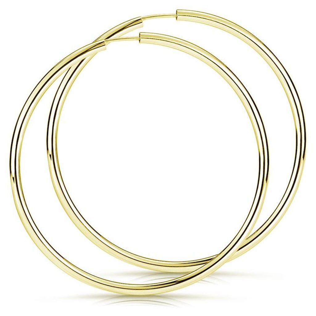MATERIA Damen Ohrringe Gold Creolen 47mm - Gelbgold Produktbild 