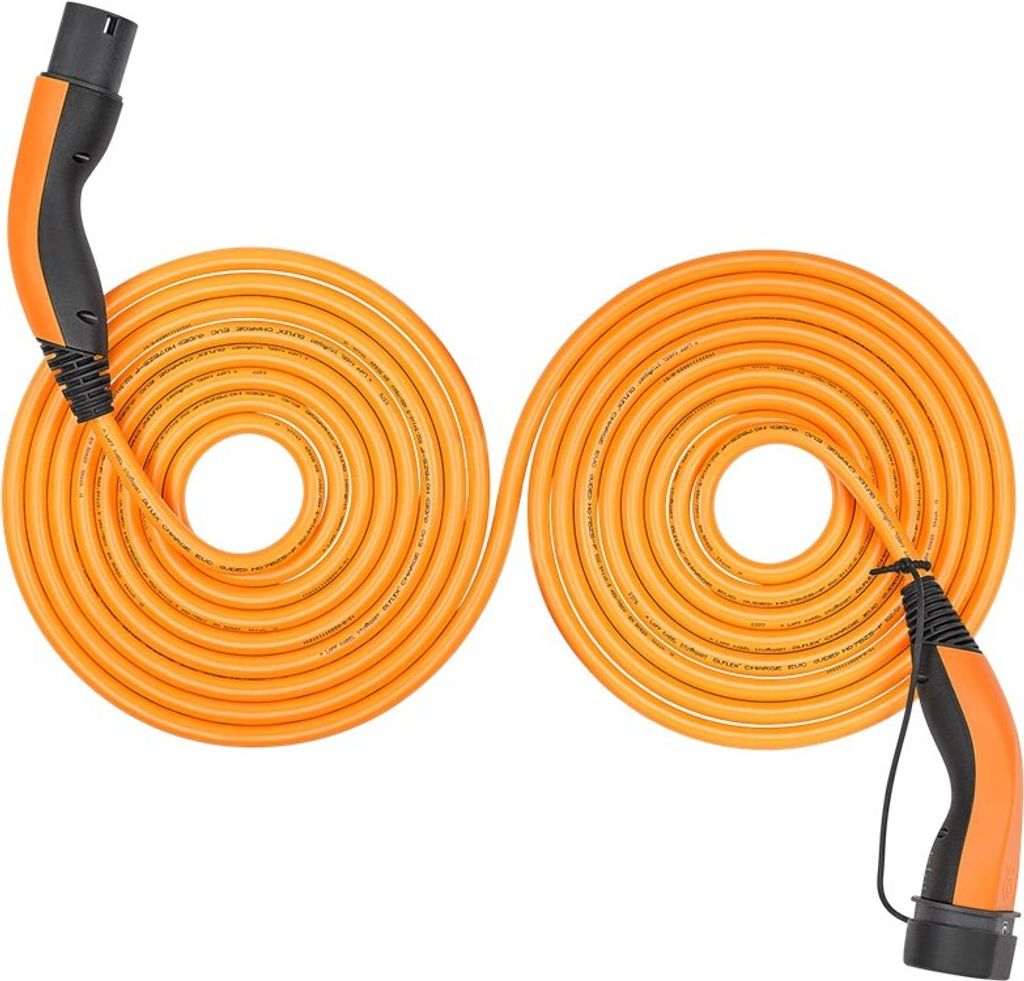 LAPP MOBILITY Selbstaufrollendes Ladekabel Typ 2, bis zu 22 kW, 7 m, orange - (5555934053) 32 A, 3-phasig, zum Laden von Hybrid- und Elektroautos m...