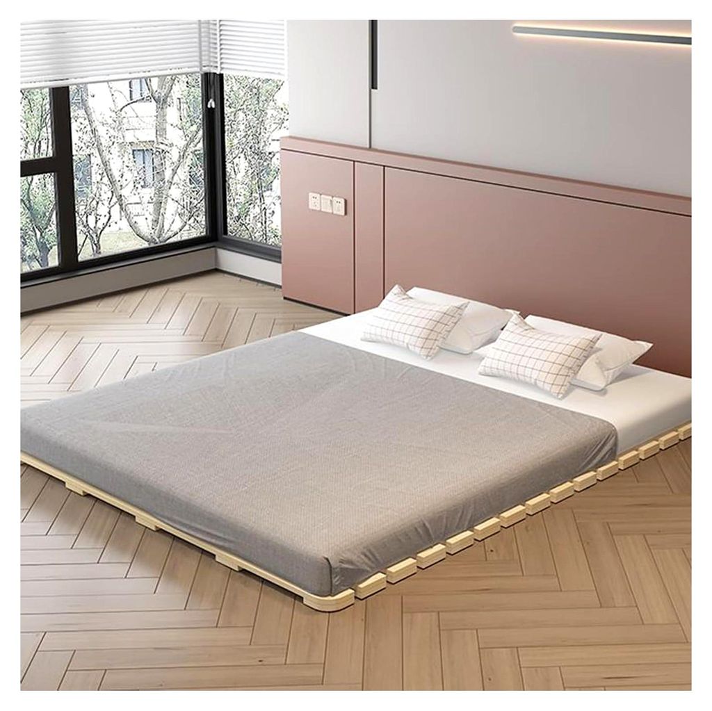 Holzlatten-Bettrahmen mit stabiler horizontaler Matratzenauflage, faltbares Design für Sofa-Matratzen-Taillenschutz, weich bis hart, 80 x 190 cm