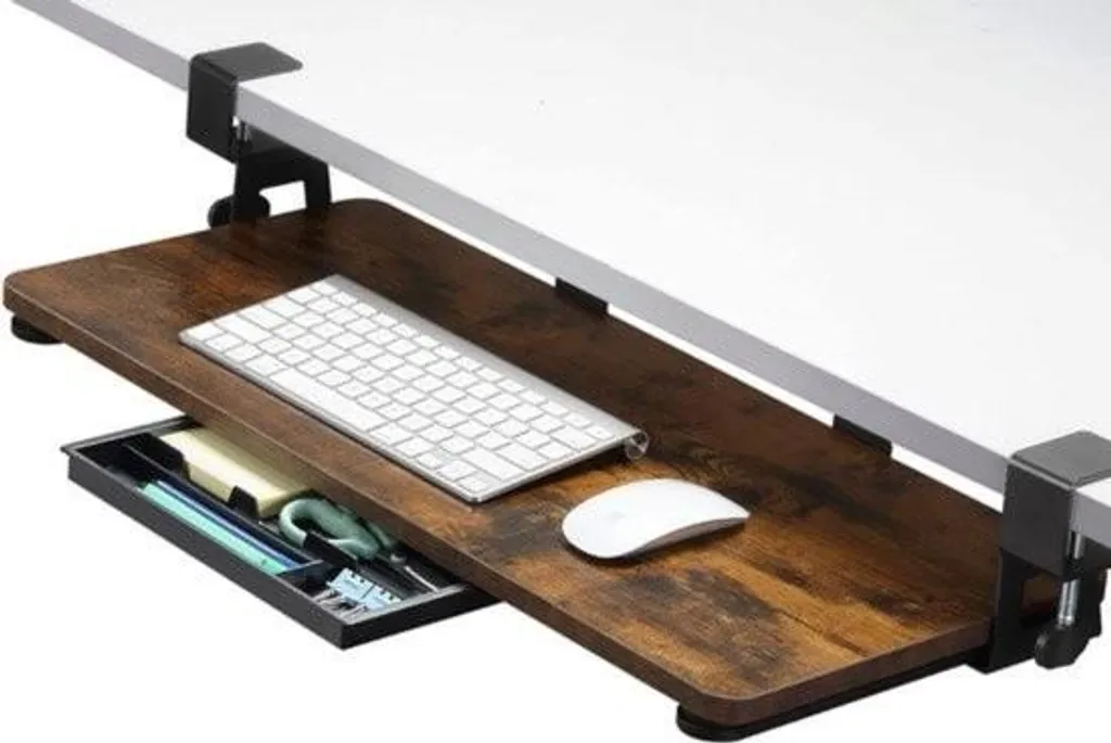 Tablette clavier design ergonomique avec pinces de fixation sans trou - 4