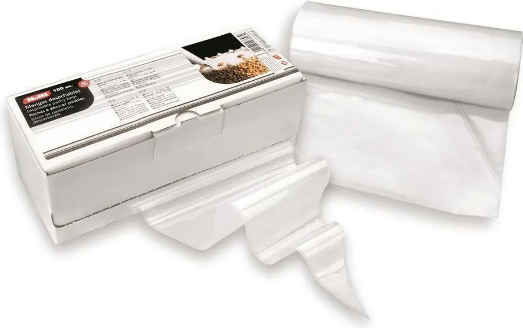 Sachets de décoration 40cm - Lot de 100 pièces transparents cristallins