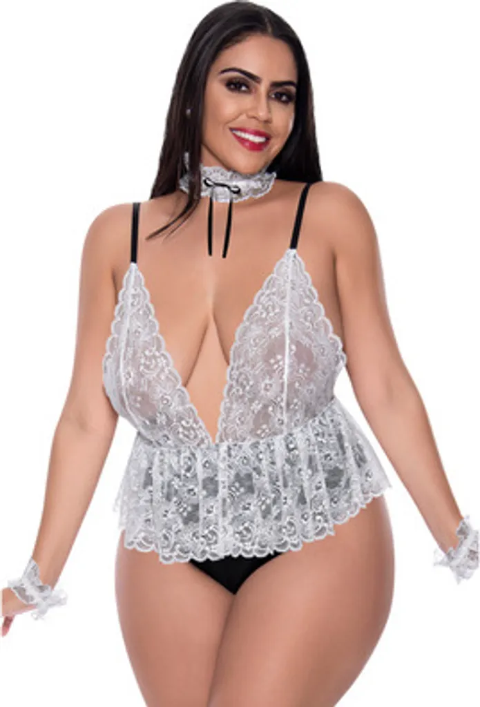 Robe lingerie grande taille extensible pour valoriser les formes