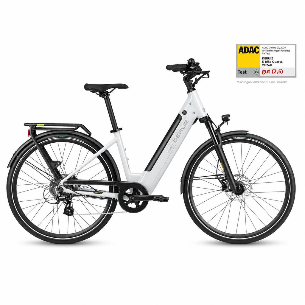 DERUIZ Quartz 2026 E-Citybike, 28 Zoll, 644 Wh, 55 Nm, bis Produktbild  KI-generiertes Bild