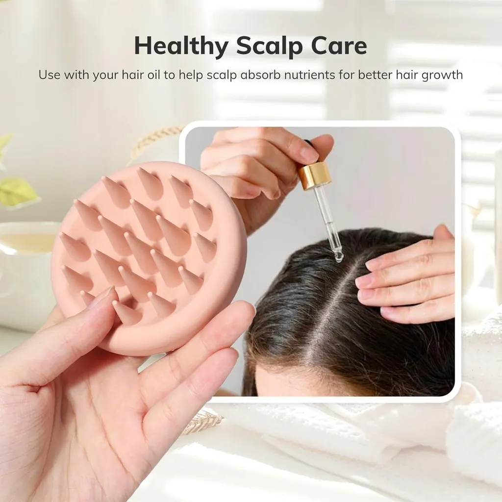 Spazzola Shampoo Silicone Sostenibile: Benessere Naturale della Cute - 4
