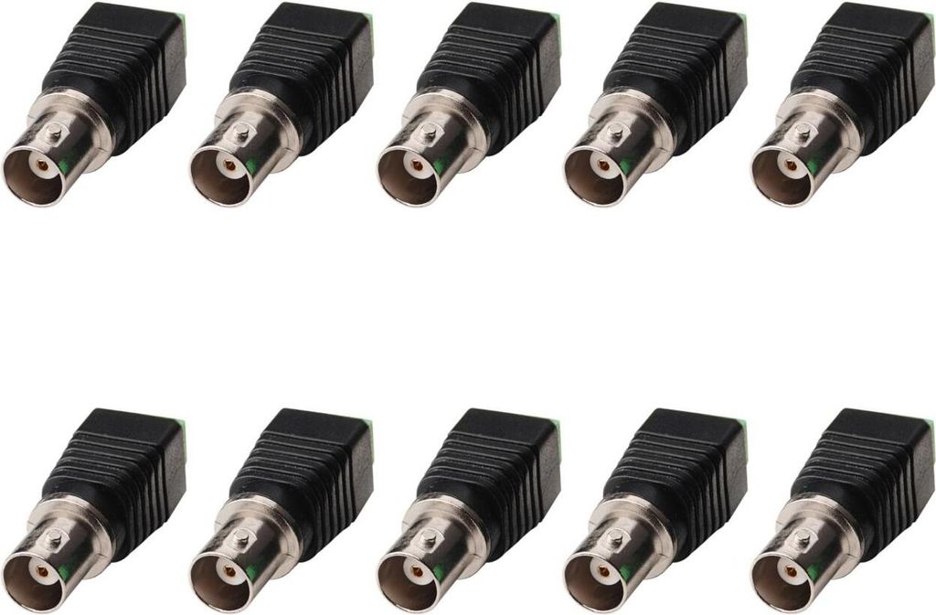 DC BNC Cinch Klinke Steckverbinder Stecker Buchse Adapter Kupplung Schraubklemme - Typ: BNC - Variante: BNC Buchse - Menge: 10 x Buchse