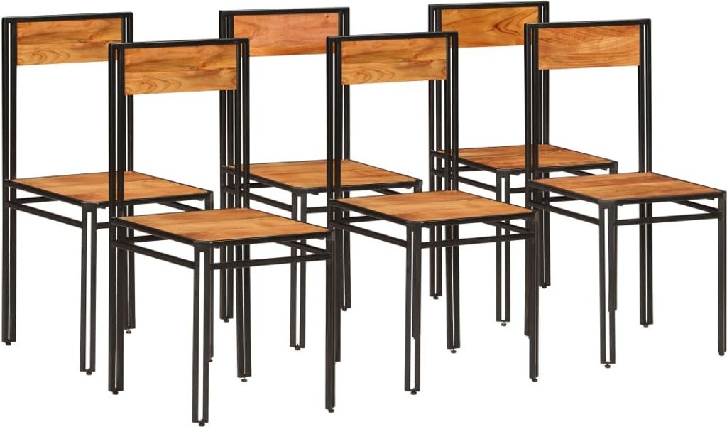 Möbel Esszimmerstühle 6 Stk. Akazie Massivholz - Esszimmerstühle 275846