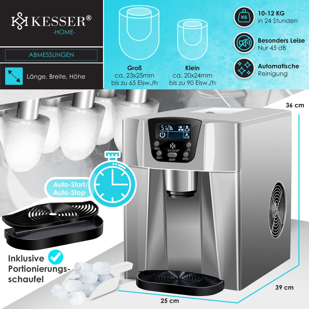 KESSER® Eiswürfelbereiter | Eiswürfelmaschine Edelstahl | Produktbild 7
