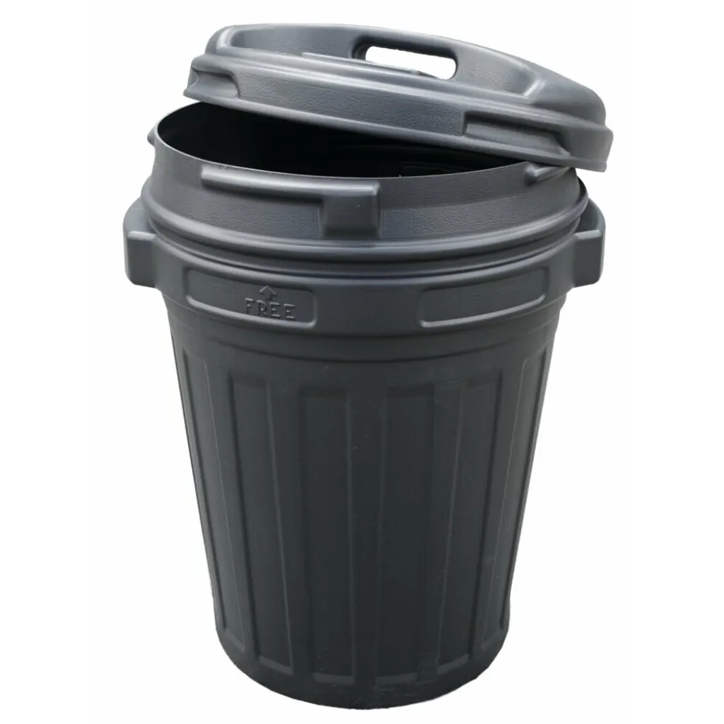 Mangeoire avec fermeture rotative 70 litres Black pour bétail et élevage