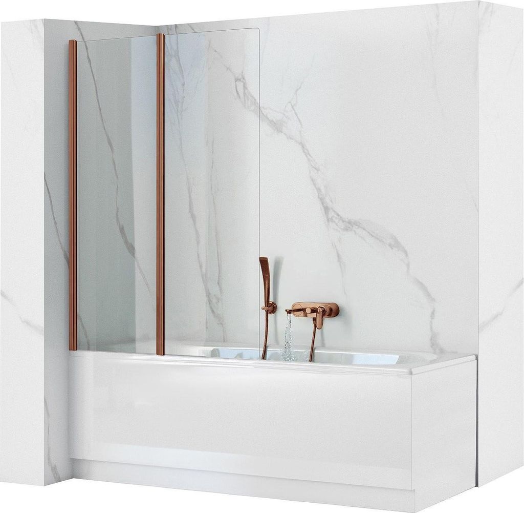 Badewannenschutzwand REA Agat-2 100 Brush copper Produktbild 