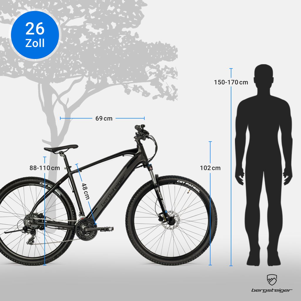 Bergsteiger Cannock 26 Zoll E-Bike mit 250 Watt Motor 36V Produktbild 7