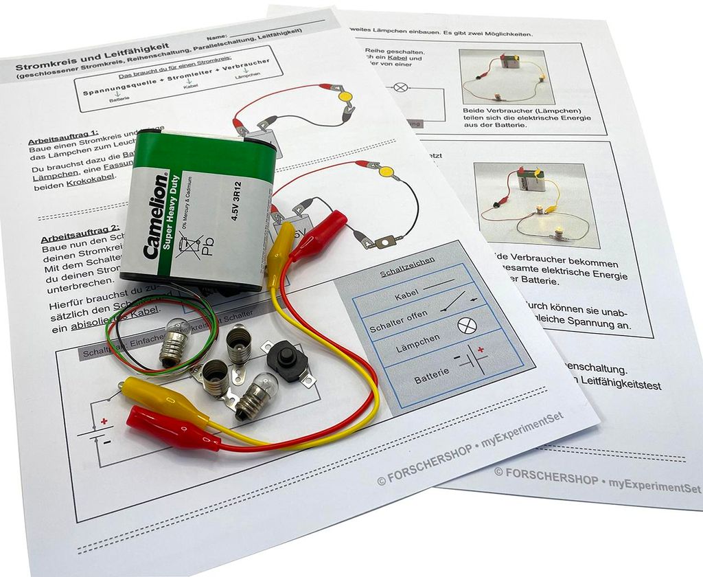 Elektro-Schul-Set, Kl.3/4, Stromkreis/Leitfähigkeit, inkl. Produktbild 