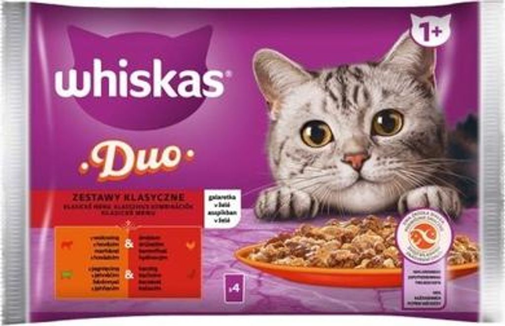 Whiskas Duo hovězí maso a drůbež pro kočky 85 g Obrázek produktu 