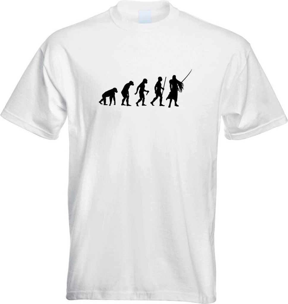 Kiwistar - T-Shirt - Weiss - Videospielheld Evolution Motiv Bedruckt Funshirt Design Print - mit Motiv Bedruckt - Funshirt Design - Sport - Freizei...